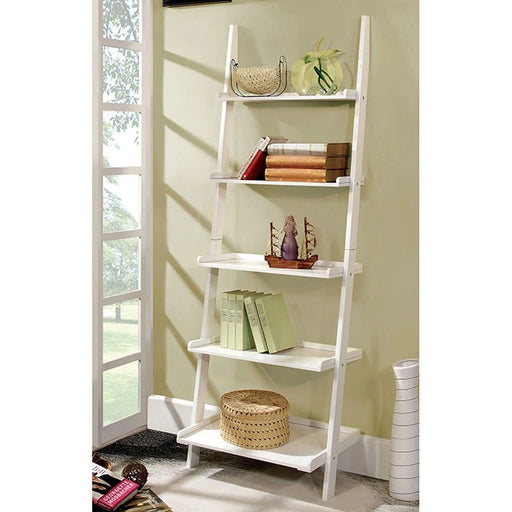 Sion White Ladder Shelf - Dream Home Furniture & Mattress (Waite Park, MN)