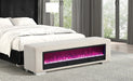 Elnath Bench w/ Visual Crystal Fireplace - Dream Home Furniture & Mattress (Waite Park, MN)