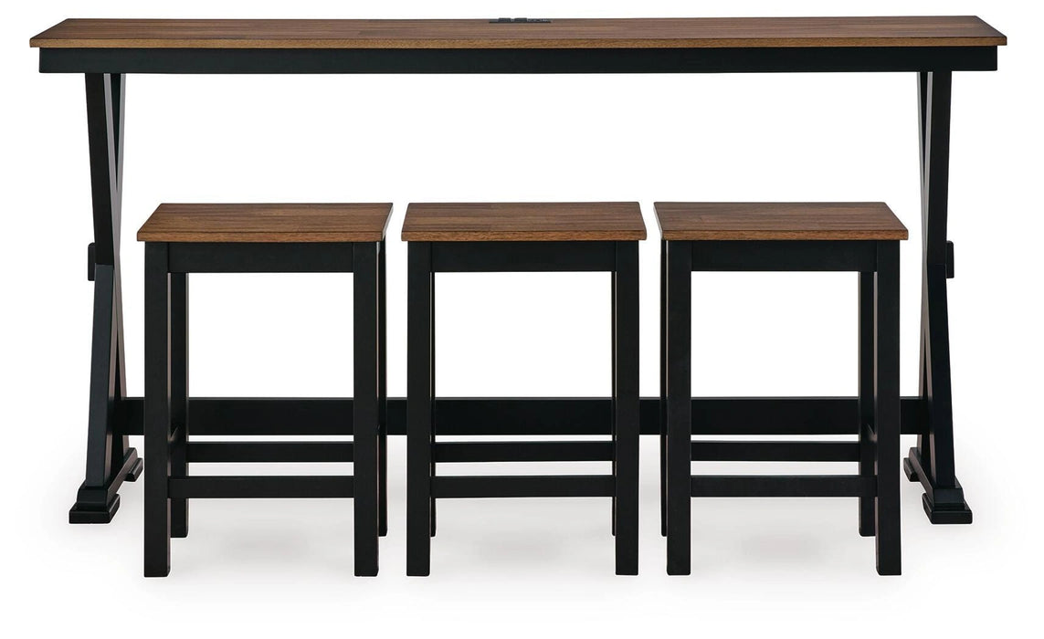 Wildenauer Counter Height Dining Table and 3 Barstools Set - Dream Home Furniture & Mattress (Waite Park, MN)