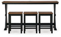 Wildenauer Counter Height Dining Table and 3 Barstools Set - Dream Home Furniture & Mattress (Waite Park, MN)