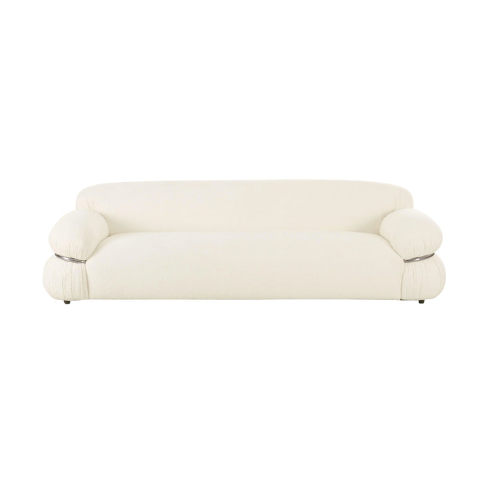 Leyla 98" Cream Performance Boucle Sofa