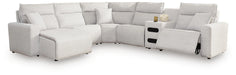 Modmax II Reclining Sectional with Chaise and Audio Console - Dream Home Furniture & Mattress (Waite Park, MN)