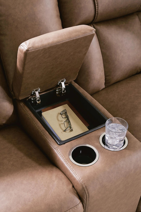 Mackmenville Reclining Loveseat with Console - Dream Home Furniture & Mattress (Waite Park, MN)