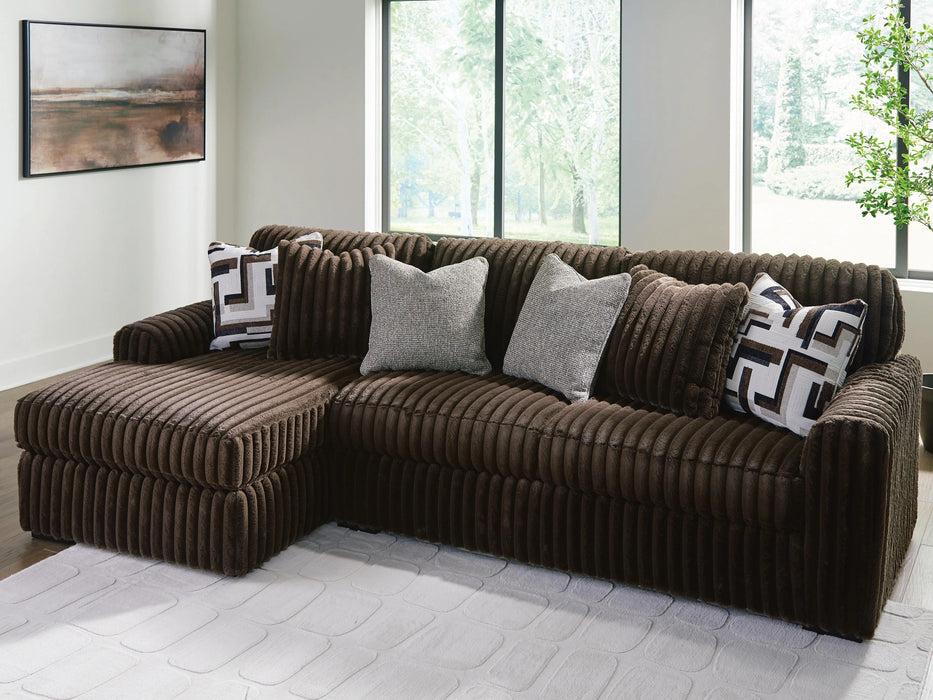 Midnight-Madness Sectional Sofa with Chaise - Dream Home Furniture & Mattress (Waite Park, MN)