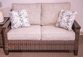 Monterey Point Outdoor Loveseat with Cushion - Dream Home Furniture & Mattress (Waite Park, MN)