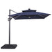 Xico 8 Ft Square Umbrella w/ Double Top w/ LED Light + 37" Large Base - Dream Home Furniture & Mattress (Waite Park, MN)