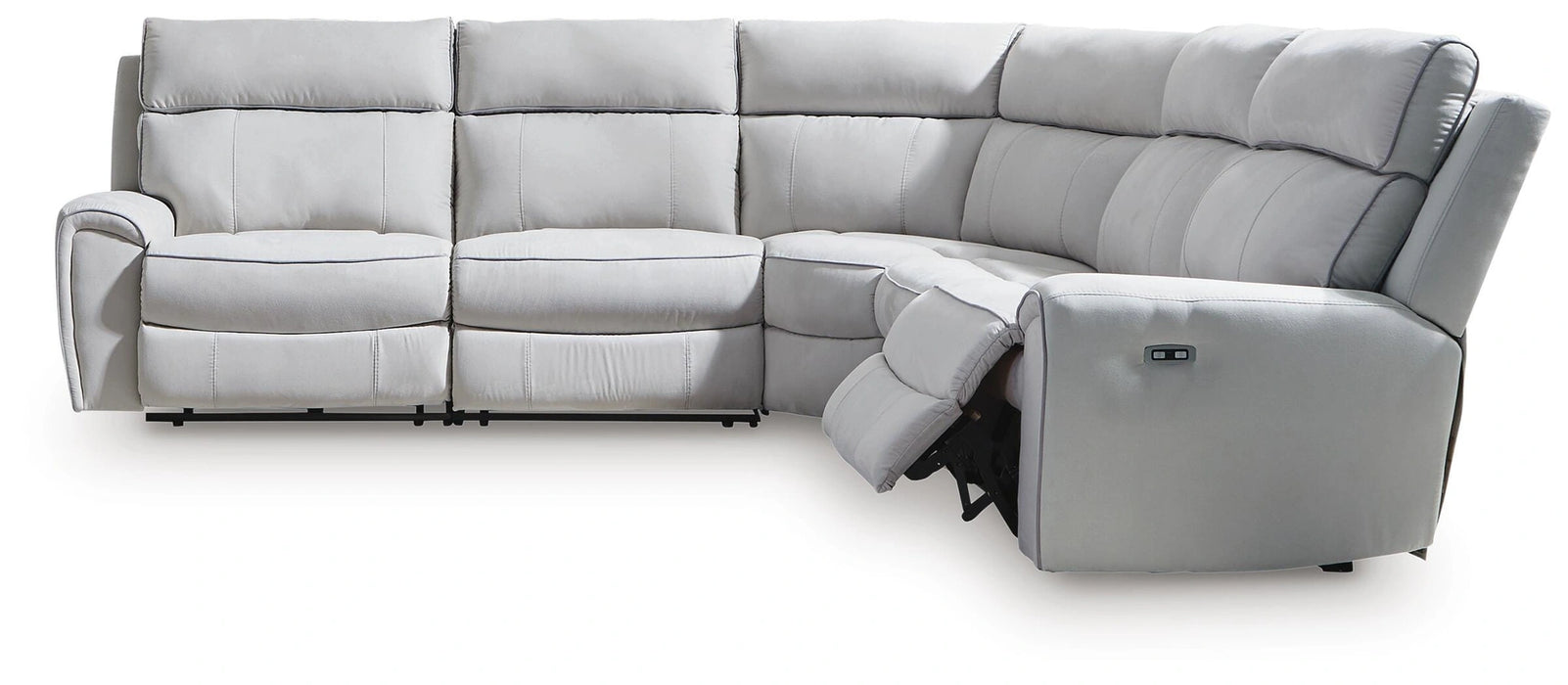 Social Pointe Power Reclining Sectional - Dream Home Furniture & Mattress (Waite Park, MN)