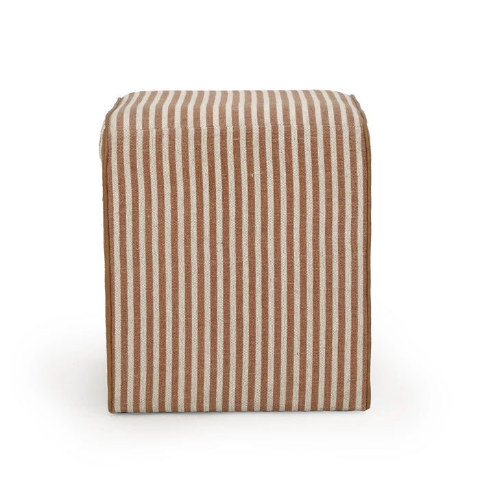 Byron Square Cotton Jute Ottoman