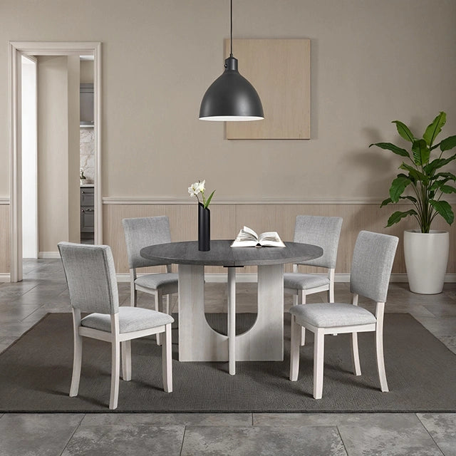 Oberto 5 Pc Round Dining Table Set - Dream Home Furniture & Mattress (Waite Park, MN)