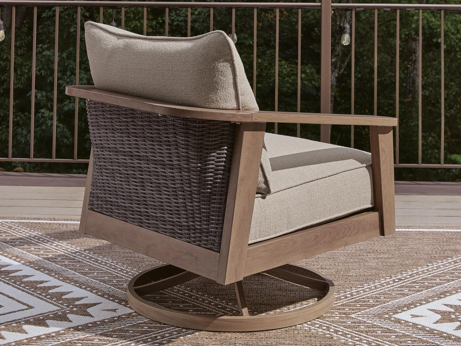 Harmony Headlands Outdoor Swivel Lounge with Cushion - Dream Home Furniture & Mattress (Waite Park, MN)