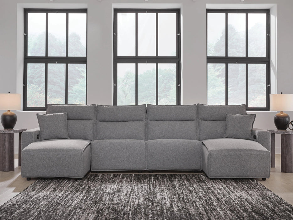Modmax Power Reclining Sectional with Chaise - Dream Home Furniture & Mattress (Waite Park, MN)
