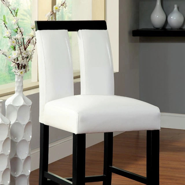 LUMINAR II Black/White Counter Ht. Chair (2/CTN) - Dream Home Furniture & Mattress (Waite Park, MN)