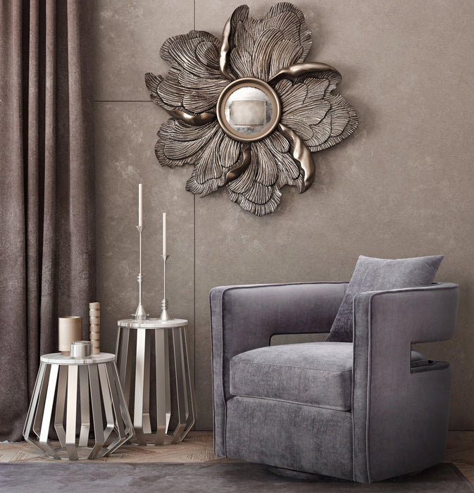 Kennedy Performance Velvet Swivel Accent Chair