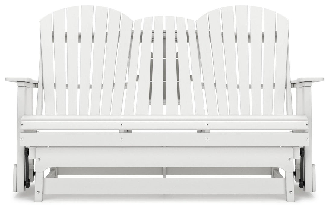 Hyland wave Outdoor Glider Loveseat - Dream Home Furniture & Mattress (Waite Park, MN)