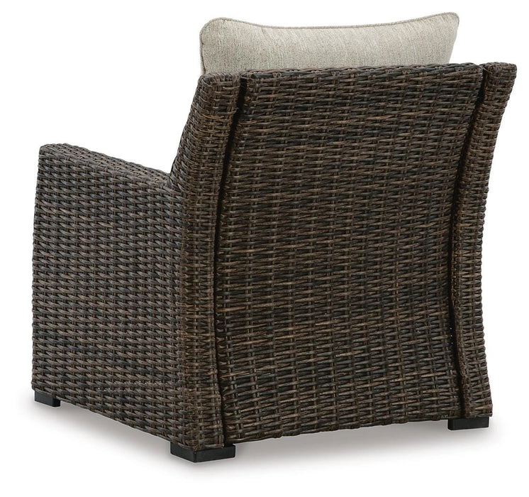 Brook Ranch Outdoor Lounge Chair with Cushion - Dream Home Furniture & Mattress (Waite Park, MN)