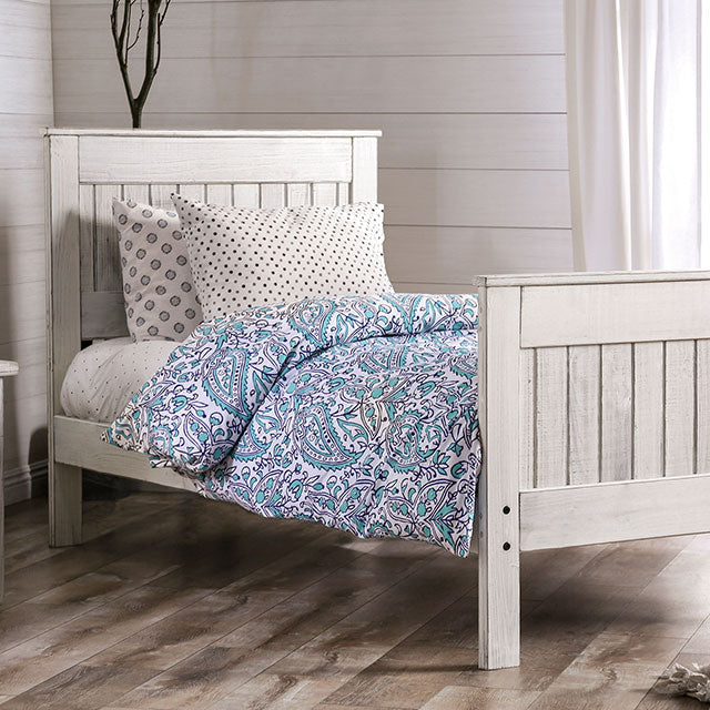 Rockwall Full, Queen, & Twin Bed White, Gray, & White - Dream Home Furniture & Mattress (Waite Park, MN)