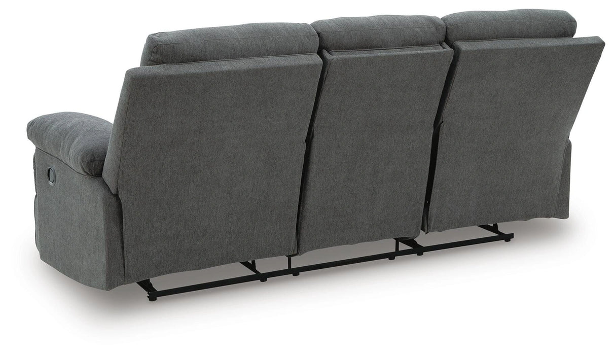 Side-Swipe Reclining Sofa with Drop Down Table - Dream Home Furniture & Mattress (Waite Park, MN)