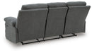 Side-Swipe Reclining Sofa with Drop Down Table - Dream Home Furniture & Mattress (Waite Park, MN)