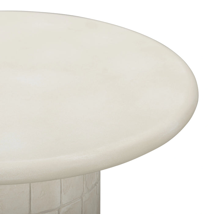 Fafo Beige Indoor/Outdoor Concrete Side Table
