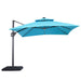Sano 10 Ft Square Umbrella w/ Double Top w/ LED Light + 37" Large Base - Dream Home Furniture & Mattress (Waite Park, MN)