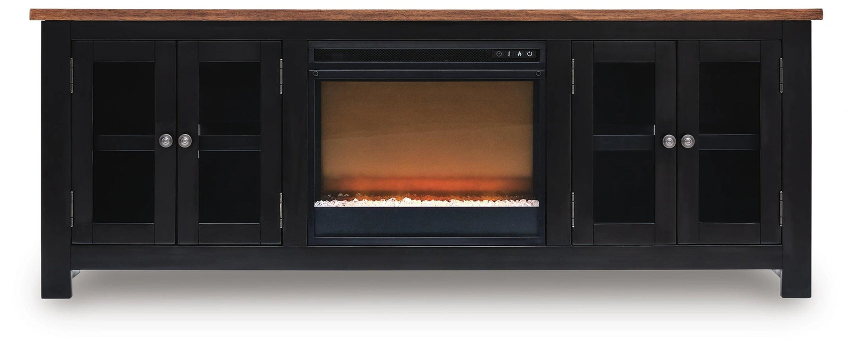 Wildenauer 76" TV Stand with Electric Fireplace - Dream Home Furniture & Mattress (Waite Park, MN)
