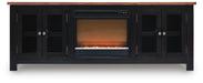 Wildenauer 76" TV Stand with Electric Fireplace - Dream Home Furniture & Mattress (Waite Park, MN)