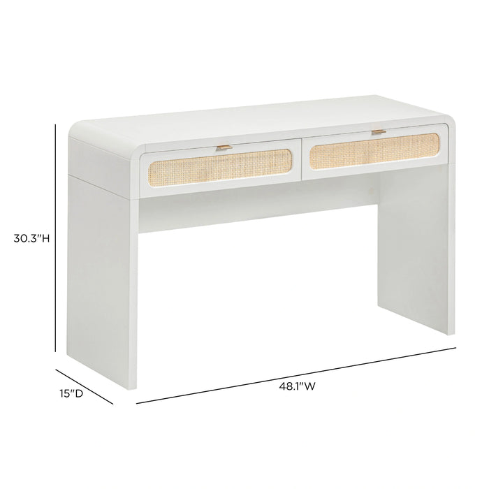 Patty 48" Rattan 2-Drawer Console Desk
