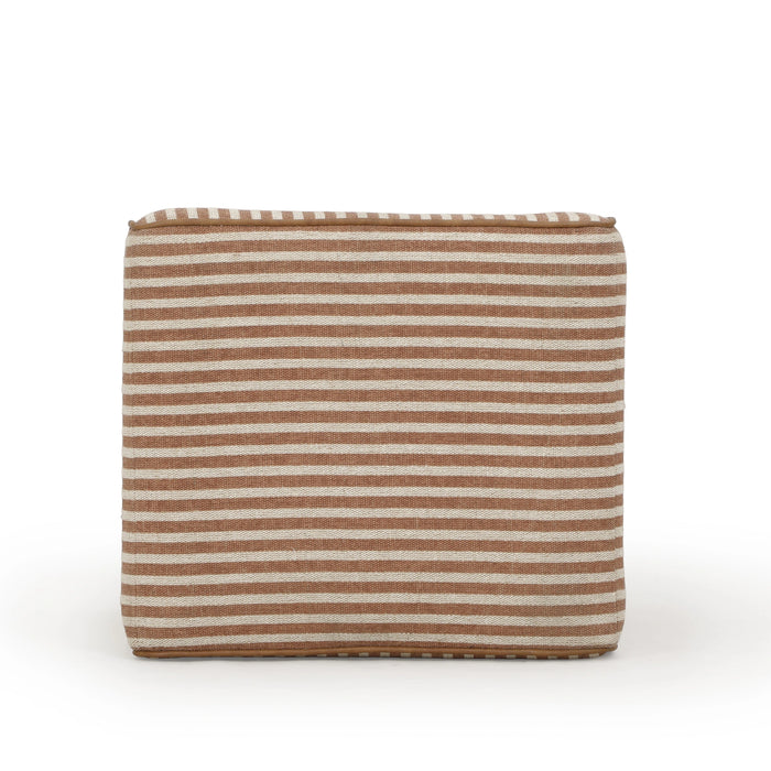 Byron Square Cotton Jute Ottoman