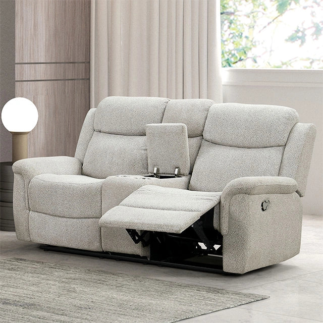 Sandbach Manual Reclining Loveseat With Console - Dream Home Furniture & Mattress (Waite Park, MN)