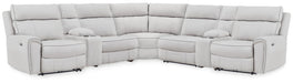 Social Pointe Reclining Sectional with Storage Consoles - Dream Home Furniture & Mattress (Waite Park, MN)