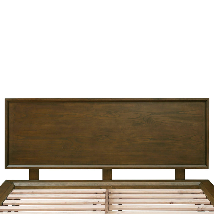 Emery Walnut Wood Platform Bed