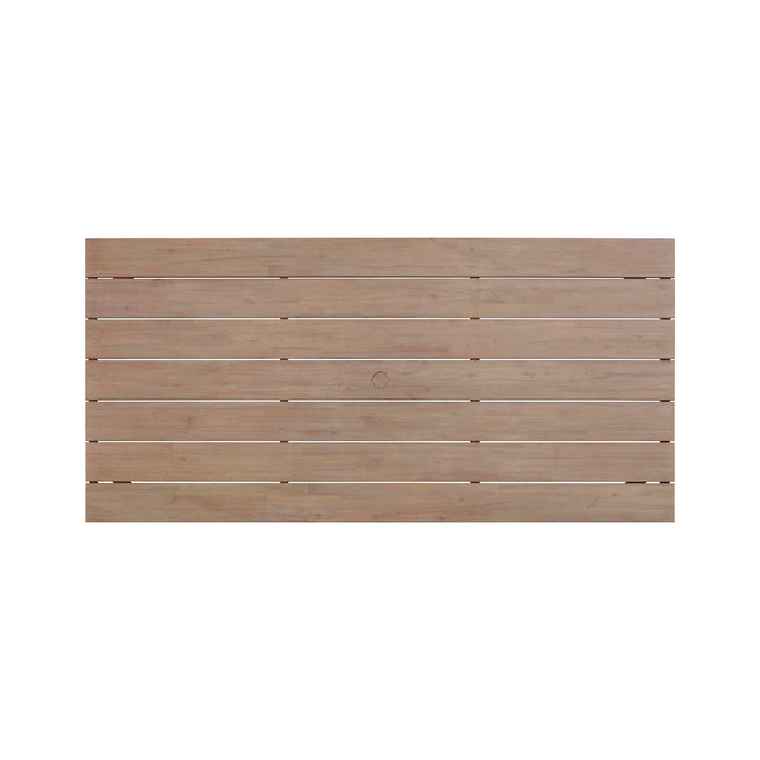 Cassie Natural Outdoor Rectangular Dining Table (75"-108")