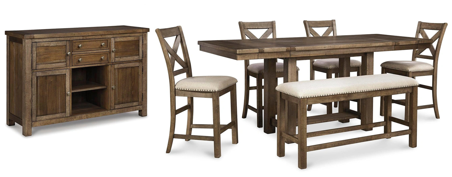 Moriville Counter Height Dining Set - Dream Home Furniture & Mattress (Waite Park, MN)