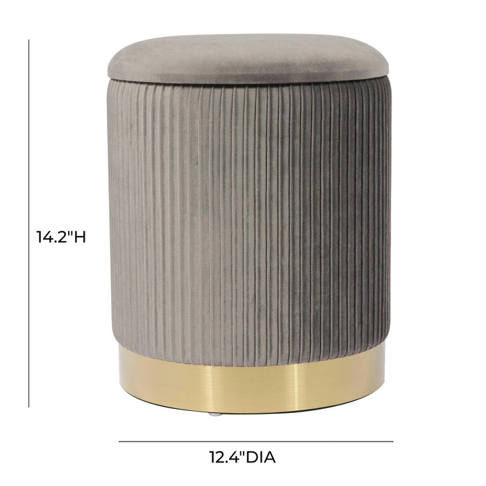 Zoe Cream Storage Ottoman