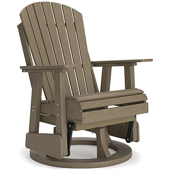 Hyland wave Outdoor Swivel Glider Chair - Dream Home Furniture & Mattress (Waite Park, MN)