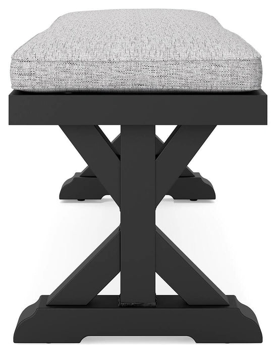 Beachcroft Outdoor Bench with Cushion - Dream Home Furniture & Mattress (Waite Park, MN)
