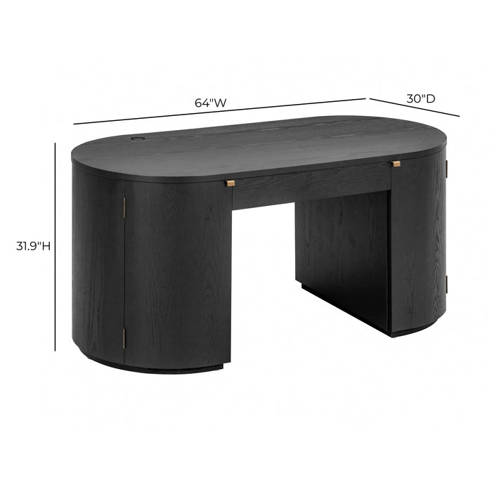 Marlow 64" Wood Executive Desk With Storage