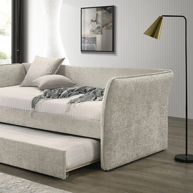 Yuri Twin Daybed w/ Trundle Beige - Dream Home Furniture & Mattress (Waite Park, MN)