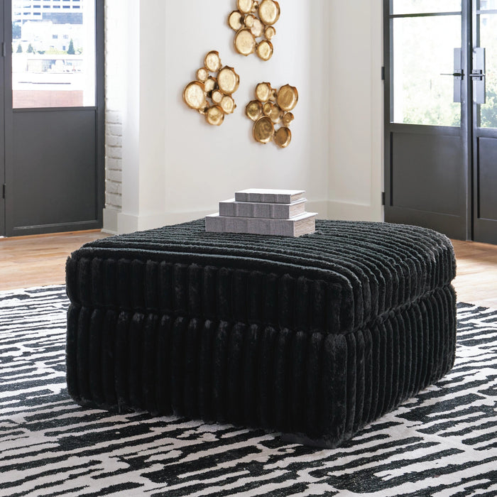 Midnight-Madness Oversized Accent Ottoman - Dream Home Furniture & Mattress (Waite Park, MN)