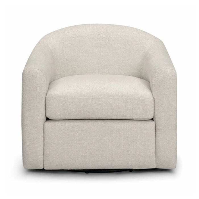 Thao Contract-Grade Basketweave Fabric Swivel Accent Chair