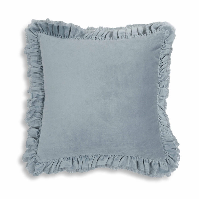 Alessia 20.5" Distressed Velvet Square Throw Pillow