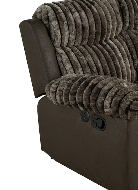 Dionysus Manual Glider Recliner Brown - Dream Home Furniture & Mattress (Waite Park, MN)