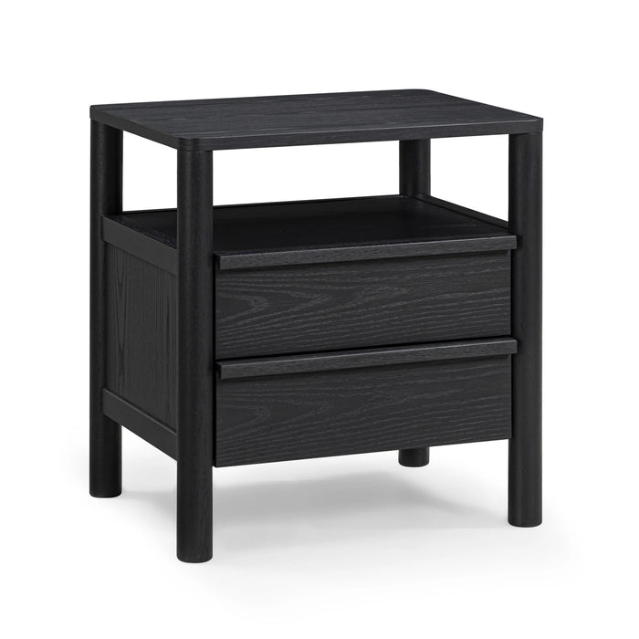 Tyra 22" Ash 2-Drawer Nightstand