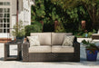Coastline Bay Outdoor Loveseat with Cushion - Dream Home Furniture & Mattress (Waite Park, MN)