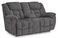 Foreside Reclining Loveseat with Console - Dream Home Furniture & Mattress (Waite Park, MN)