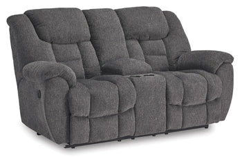 Foreside Reclining Loveseat with Console - Dream Home Furniture & Mattress (Waite Park, MN)