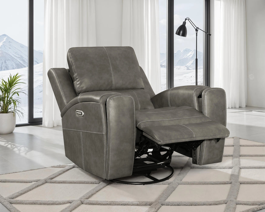 Brickston Triple Power Swivel Glider Recliner - Dream Home Furniture & Mattress (Waite Park, MN)