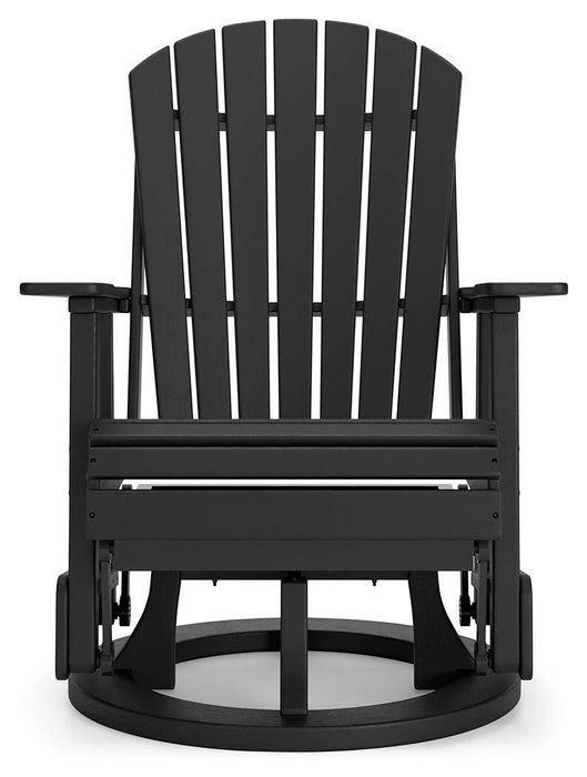 Hyland wave Outdoor Swivel Glider Chair - Dream Home Furniture & Mattress (Waite Park, MN)