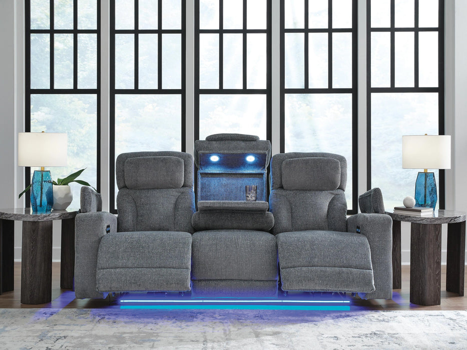 Studio Cave Power Reclining Sofa - Dream Home Furniture & Mattress (Waite Park, MN)