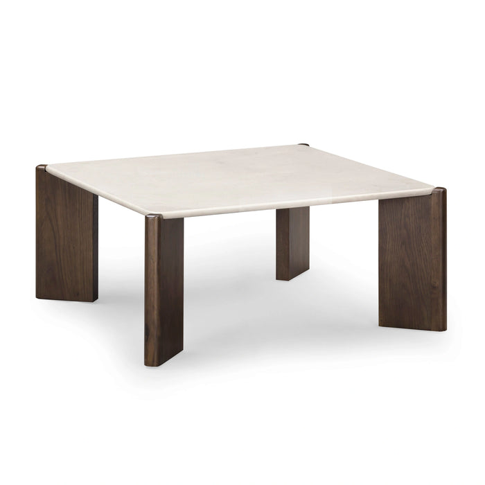 Restis Cream Quartz Square Coffee Table